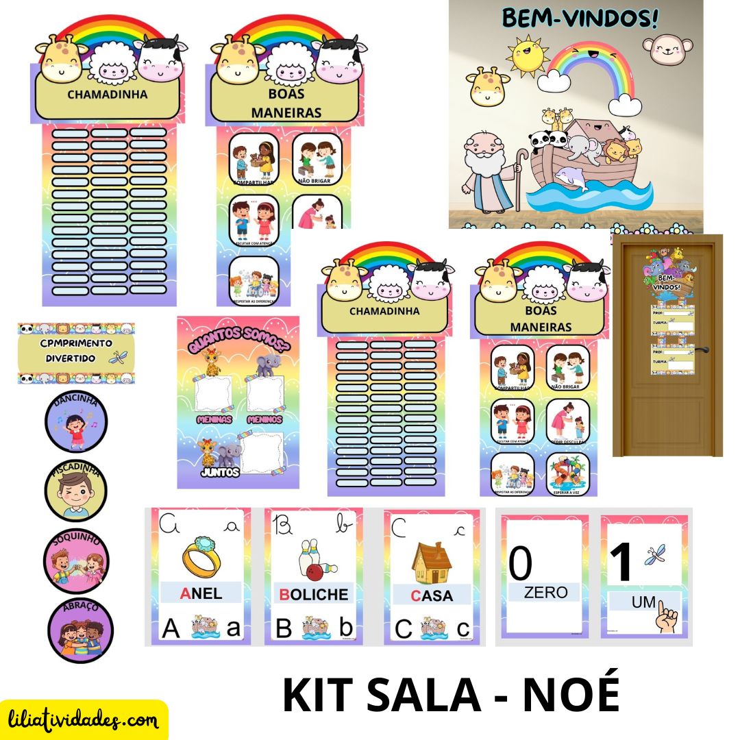 KIT DE SALA DE AULA - TEMA ARCA DE NOÉ