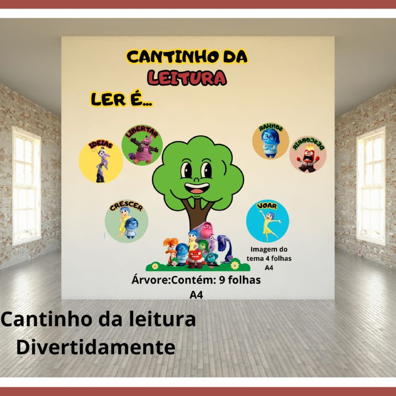 Painel Cantinho da Leitura Divertidamente