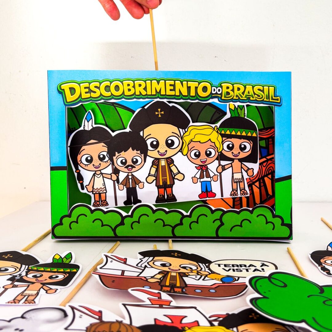 Teatrinho de palitoches- Descobrimento do Brasil
