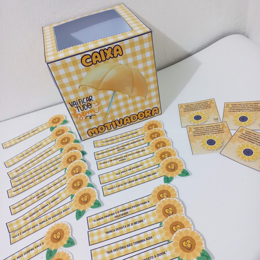 Caixa Motivadora + Painel Setembro Amarelo