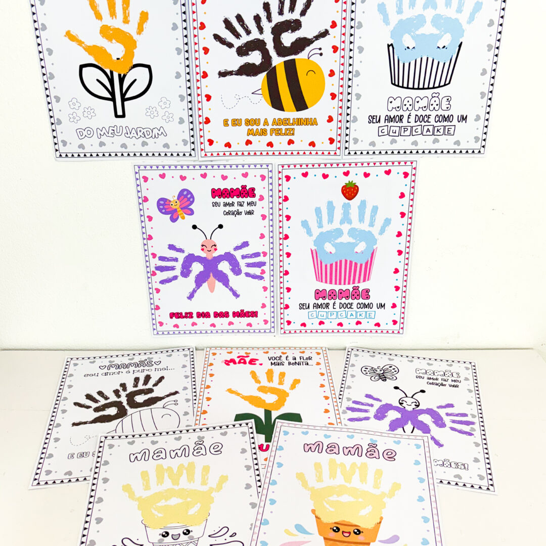 ATIVIDADES PARA O DIA DAS MÃES COM  CARIMBO DAS MÃOZINHAS!