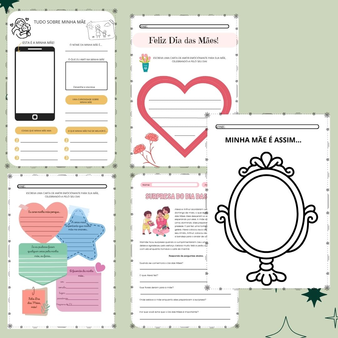 Kit Especial - Atividades dia das mães