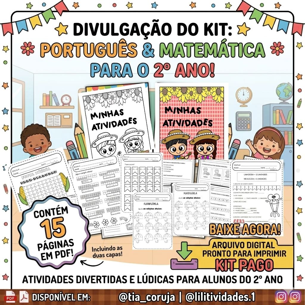 ATIVIDADES PRONTAS PARA O 2° ANO - JUNINA