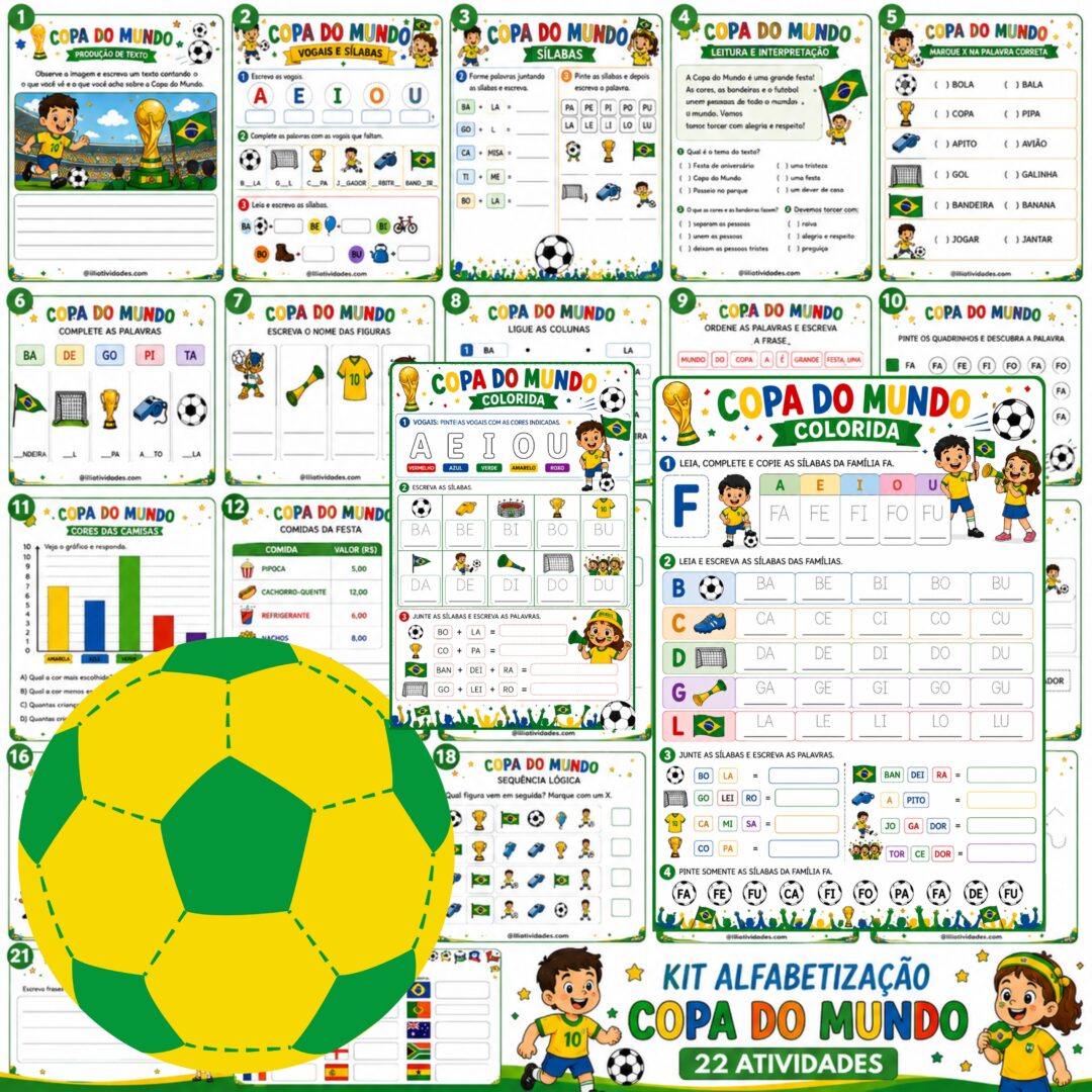 KIT DE ALFABETIZAÇÃO – COPA DO MUNDO
