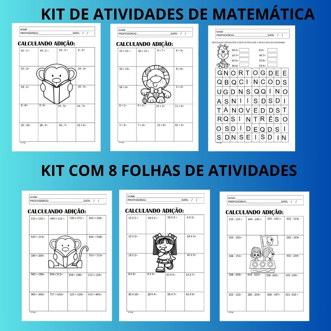 Kit de Atividades de Matemática