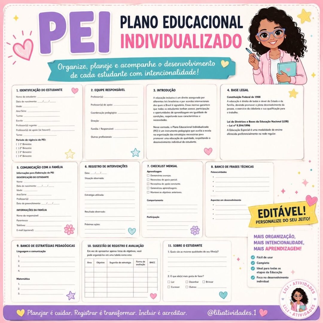 CADERNO PEI - EDITÁVEL