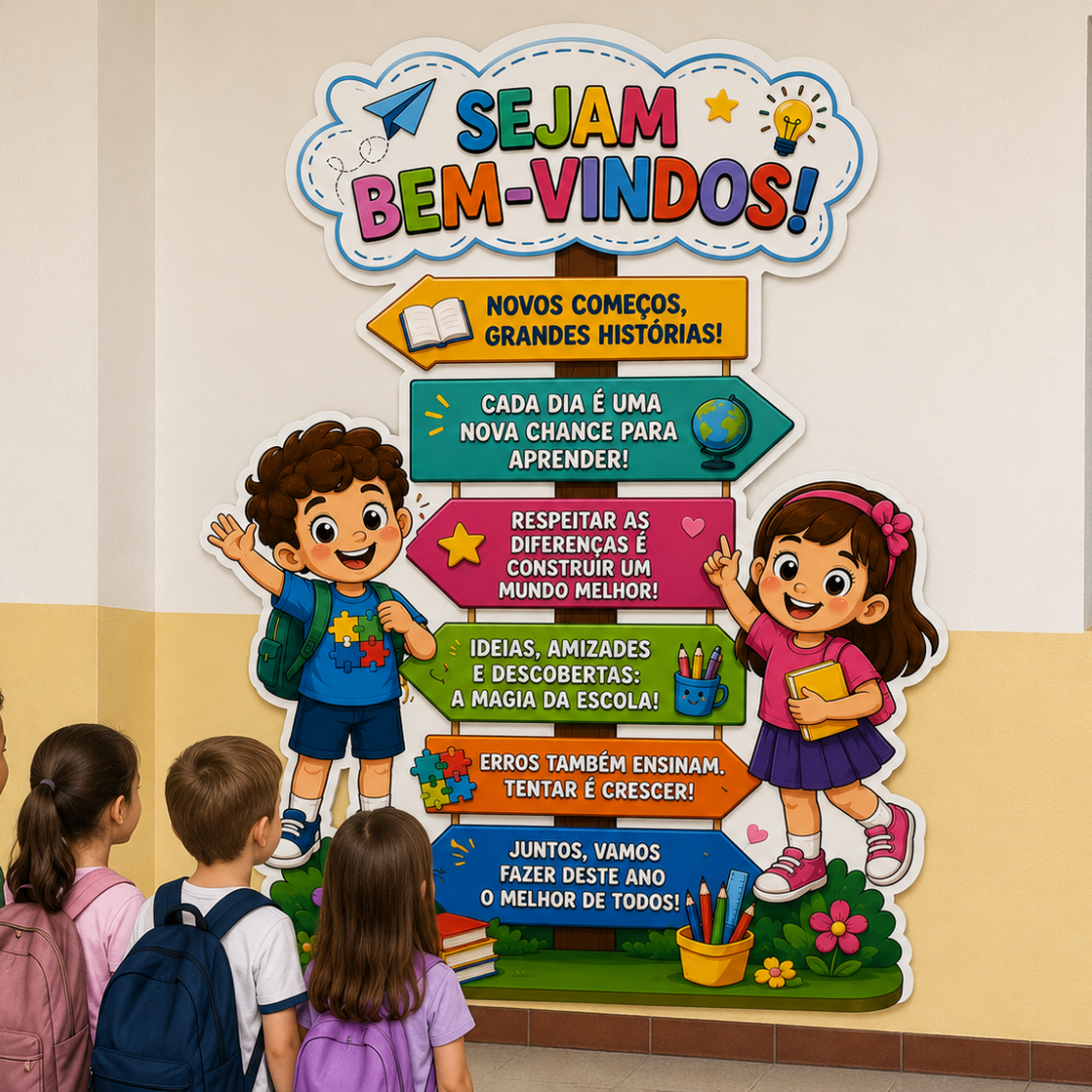Totem Decorativo – Sejam Bem-vindos!
