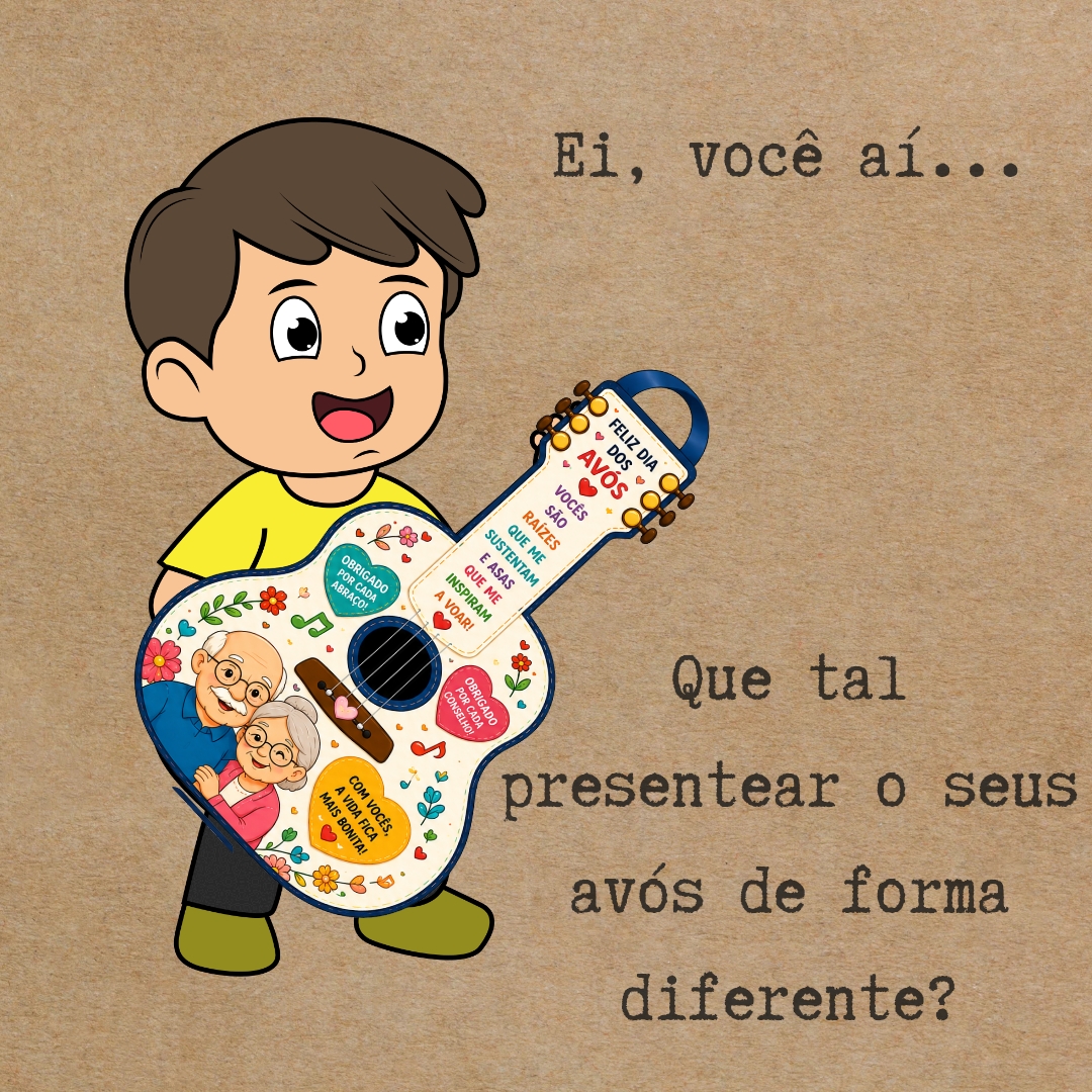 violão decorativo- Dia dos avós