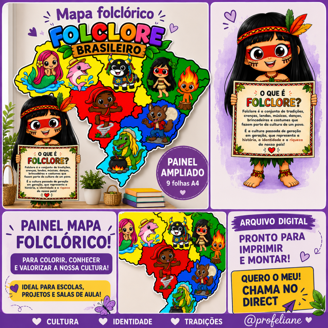 PAINEL MAPA FOLCLÓRICO BRASILEIR