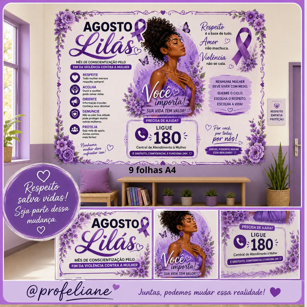 PAINEL AGOSTO LILÁS