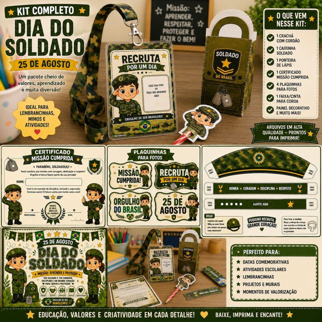KIT DIA DO SOLDADO – RECRUTA POR UM DIA