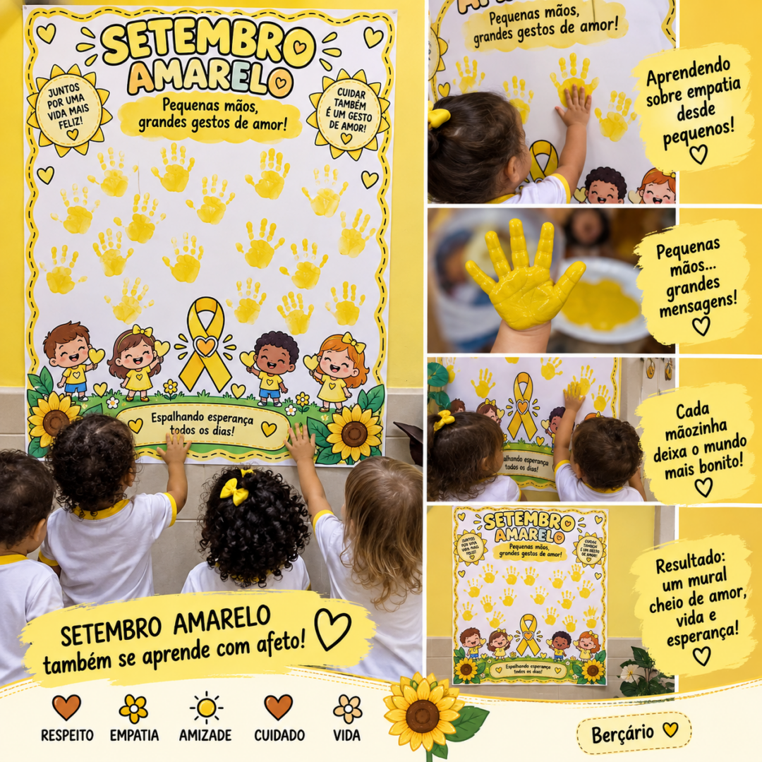 PAINEL COLETIVO – SETEMBRO AMARELO | BERÇÁRIO/EDUCAÇÃO INFANTIL