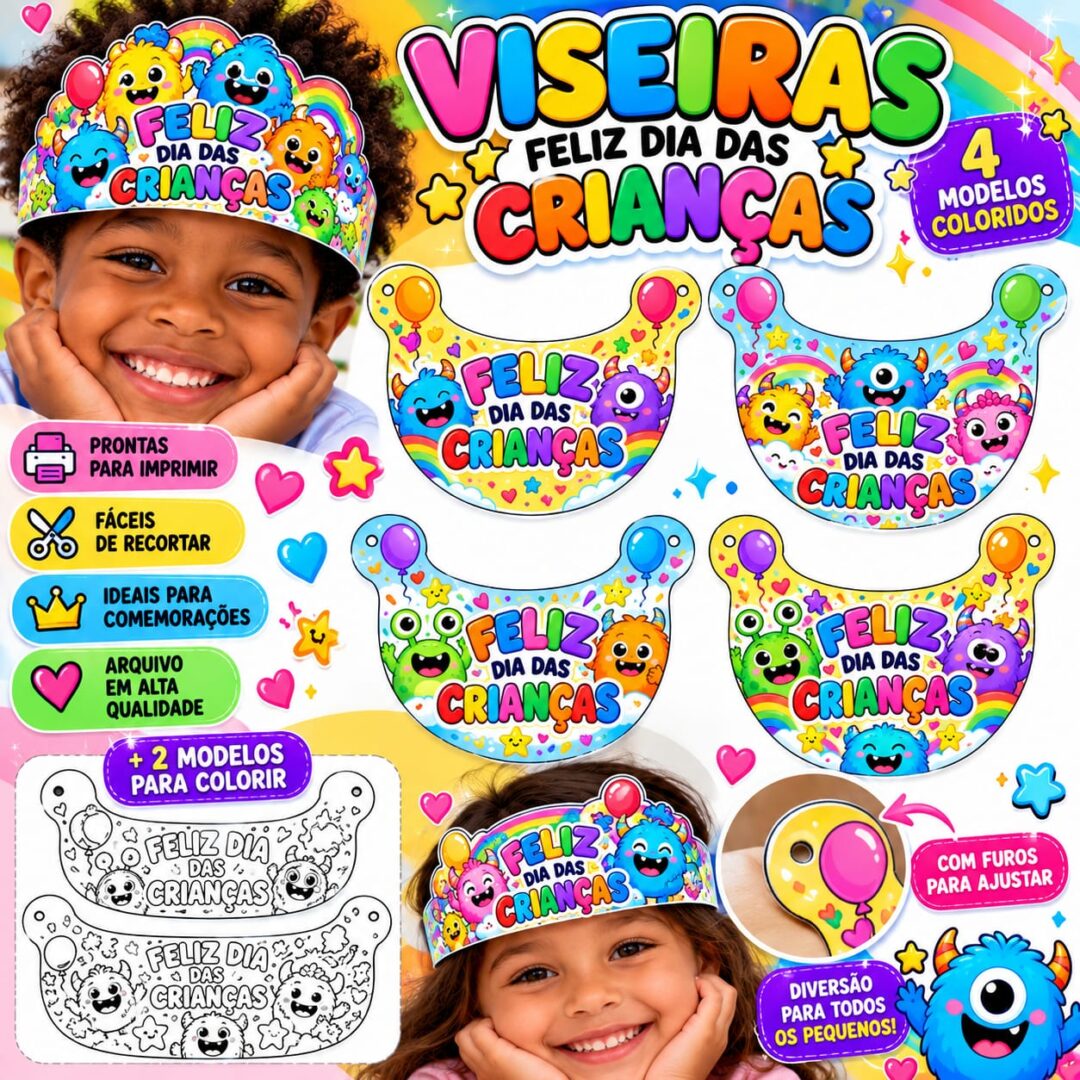 VISEIRAS FELIZ DIA DAS CRIANÇAS – MONSTRINHOS DIVERTIDOS