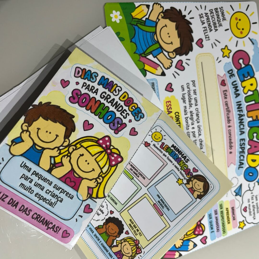 KIT DIA DAS CRIANÇAS — CERTIFICADO DE UMA INFÂNCIA ESPECIAL 💛