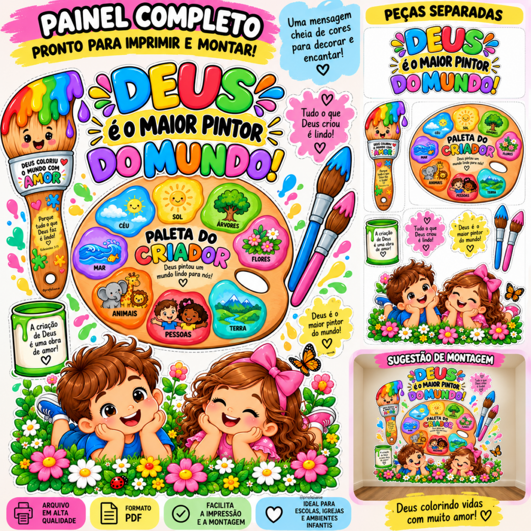 🎨 O MAIOR PINTOR DO MUNDO – Painel Cristão