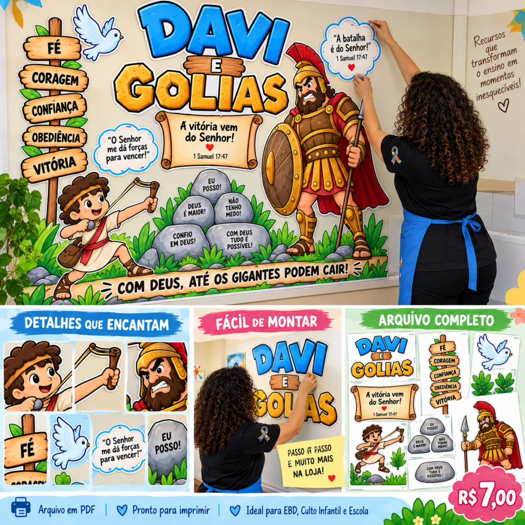 PAINEL CRISTÃO – DAVI E GOLIAS