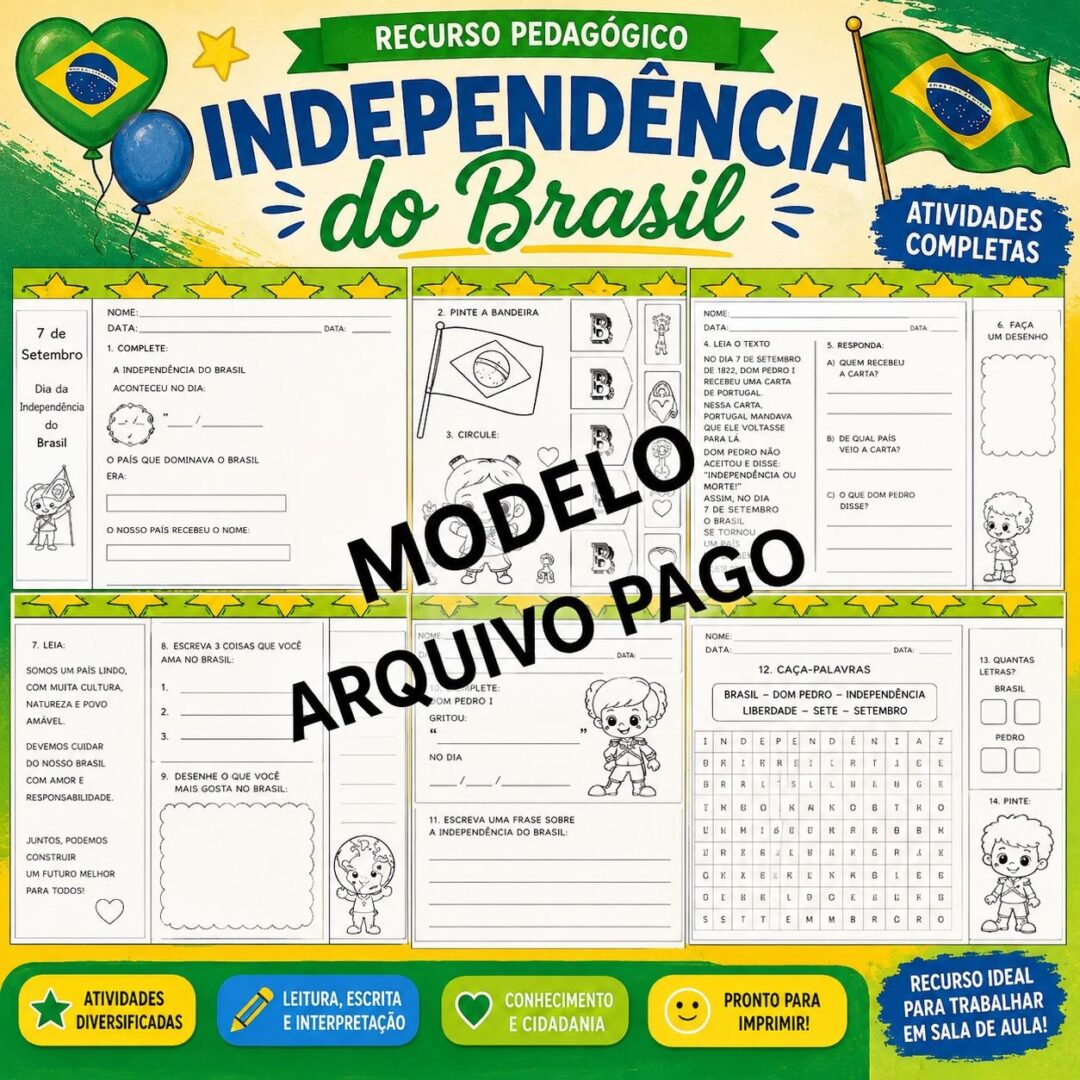 PACOTE DIA DA INDEPENDÊNCIA DO BRASIL 1