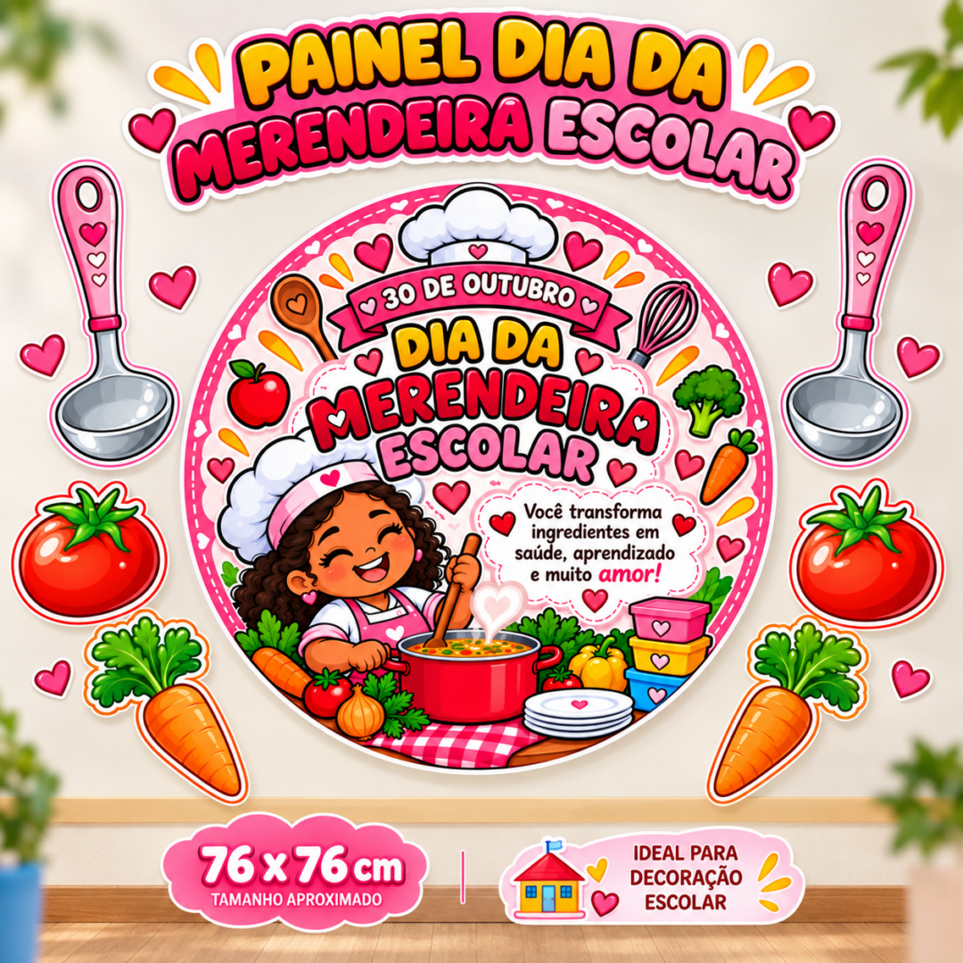 PAINEL DIA DA MERENDEIRA ESCOLAR