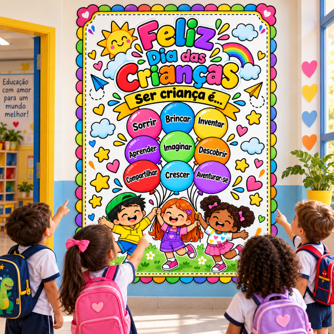 PAINEL FELIZ DIA DAS CRIANÇAS – SER CRIANÇA É...