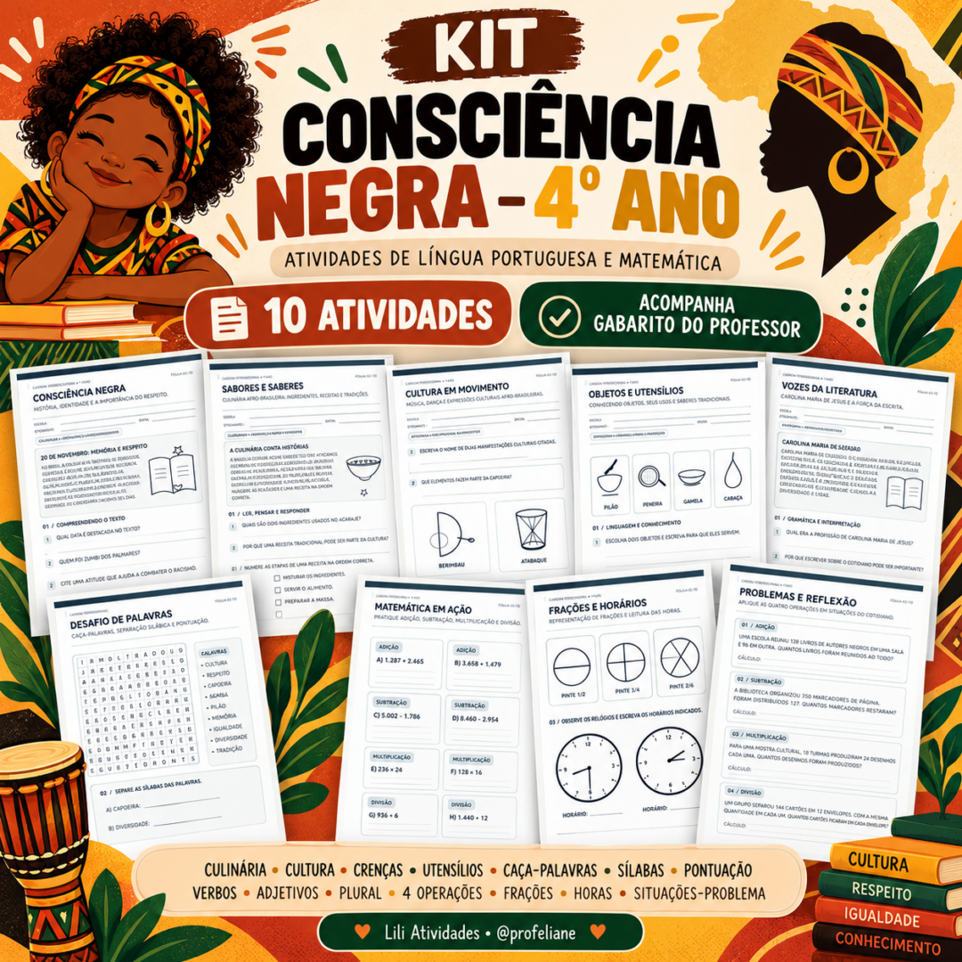 KIT CONSCIÊNCIA NEGRA – 4º ANO