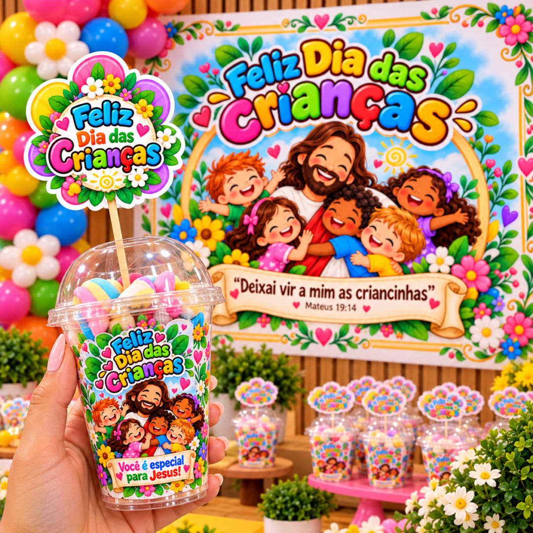 Painel Feliz Dia das Crianças – Tema Jesus